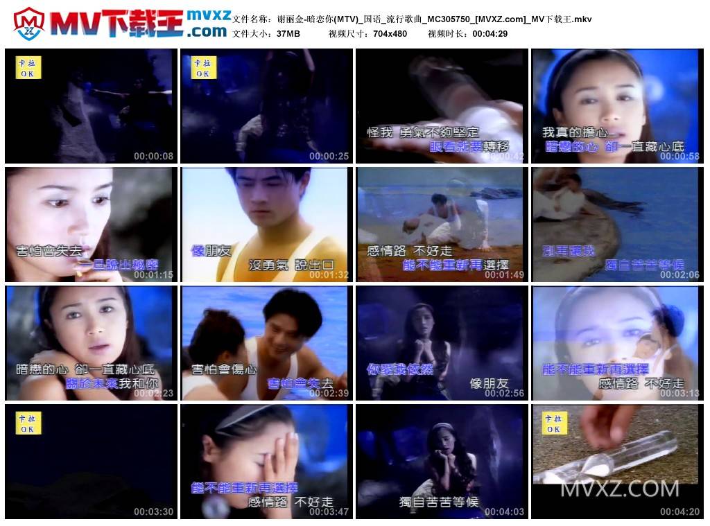 谢丽金-暗恋你(MTV)_国语_流行歌曲_MC305750